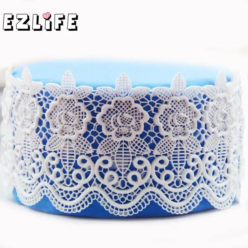 

Silicone Cake Tools Lace Mats Mold Silicone Lace Mat Fondant Cake Decorating Tools Wedding Flower Embossing Bakery Tools KT0782