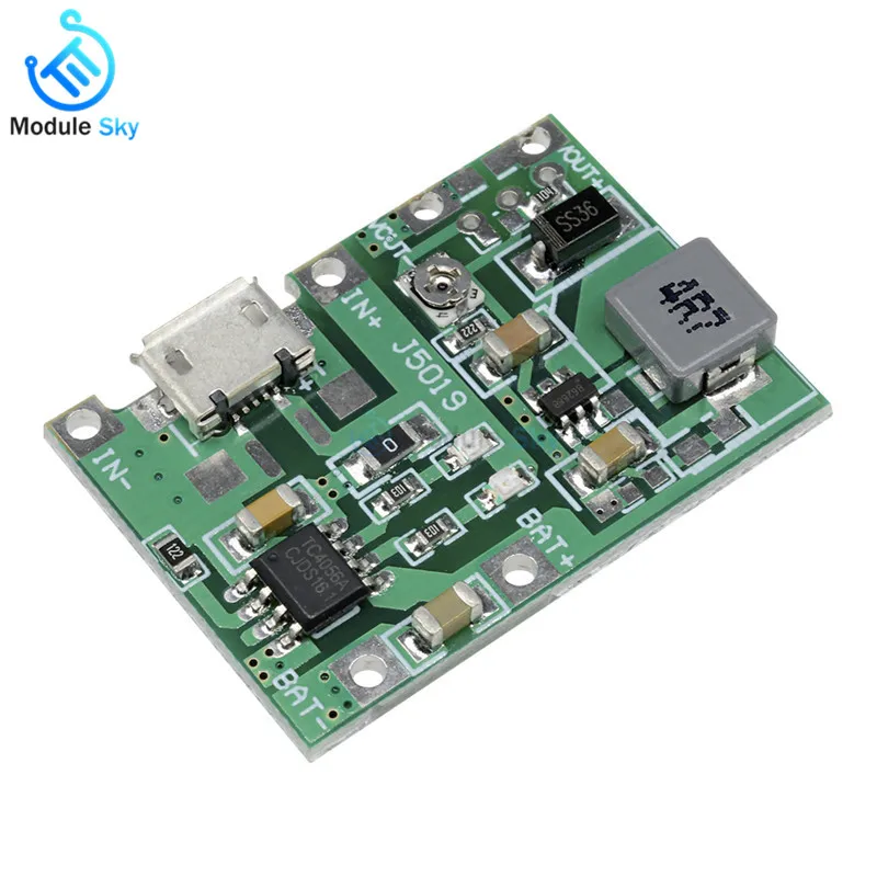 

USB 18650 Lithium Battery Charger Board Step Up Boost Module 3.7V to 5/9V 18650 Battery Power Charging Protection Balancer