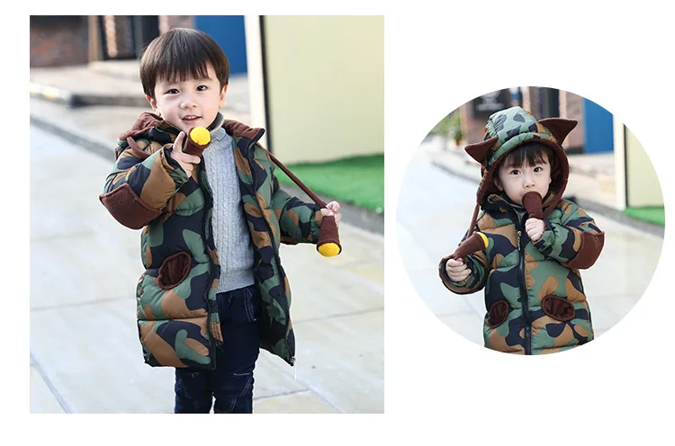 Baby Boys Jacket Kids Camouflage Coats Children's Outerwear Winter Jacket For Boys Children Jackets Kids Hooded