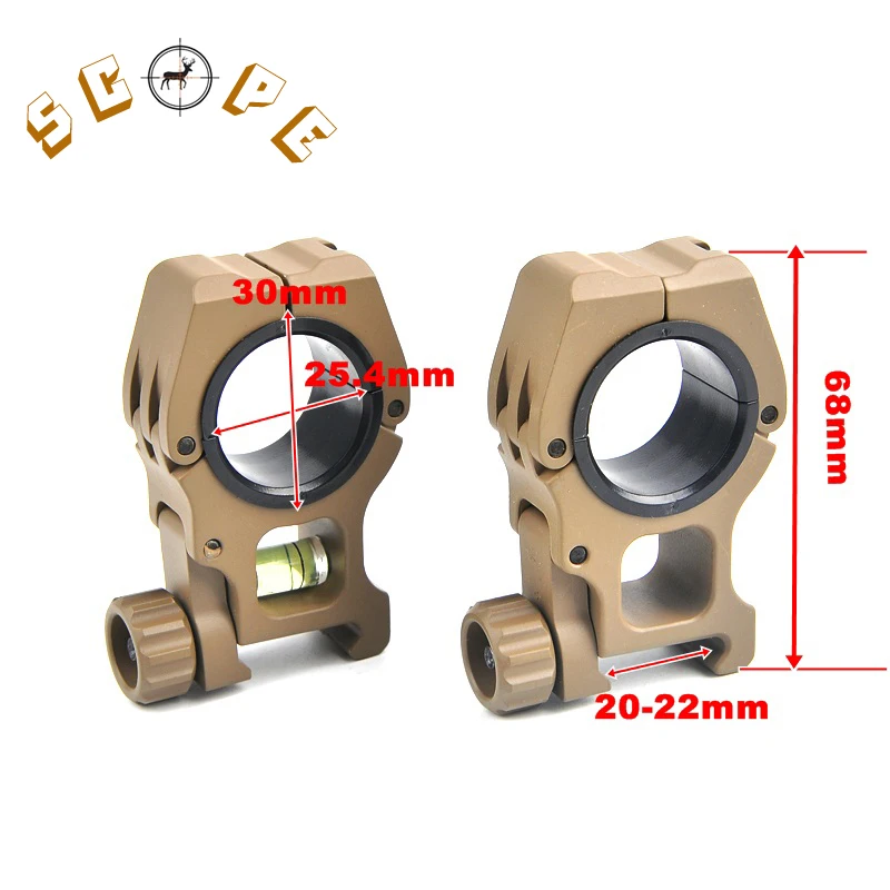 Bestsight 25.4 мм 30 мм кольцо Сфера крепление с пузырьковый уровень высокий широкий 20 мм Уивер Пикатинни винтовка Охота область Интимные