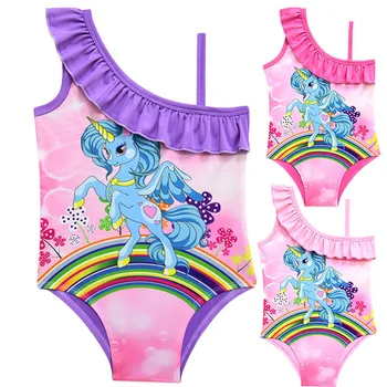 

2019 Unicorn Girls Swimsuit One Piece 2-10 Years Children's Swimwear Unicorn Baby Girls Swim Bathing Suit Beachwear G48-CZ893