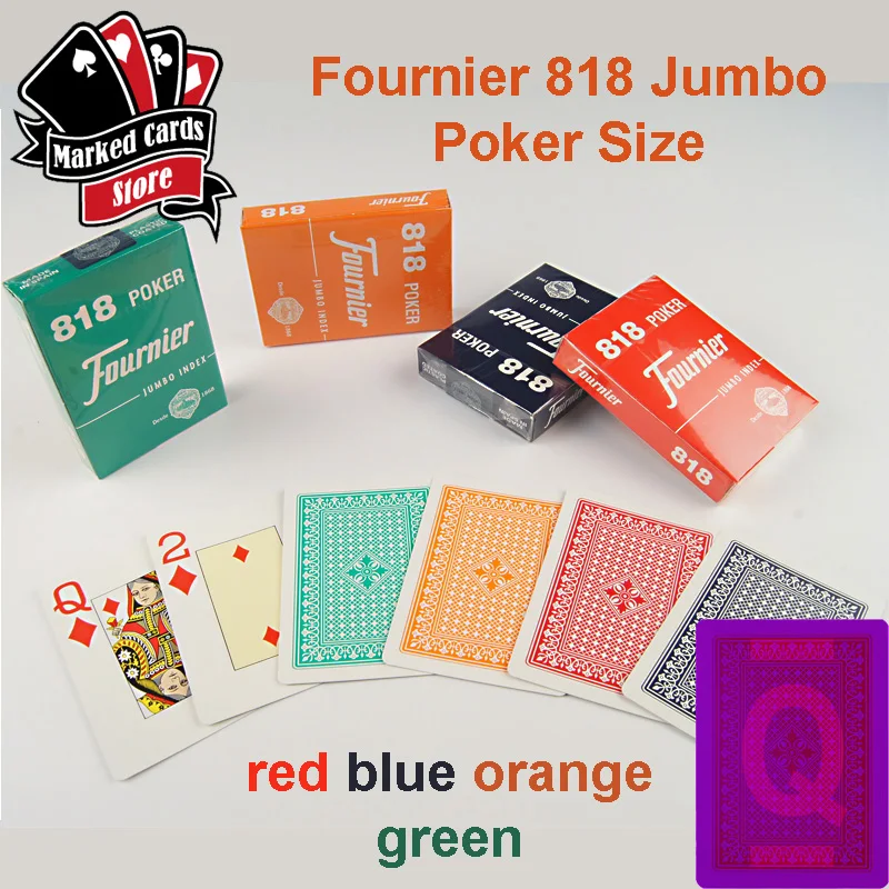2 или 4 колоды Magic Fournier 818 светящиеся маркированные карты для чтения с