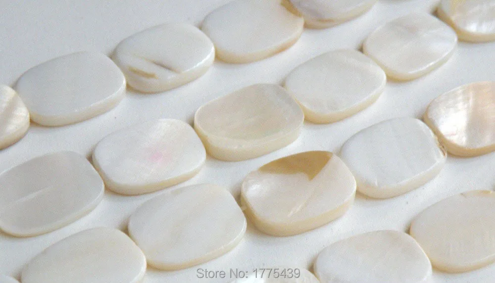 

Free Shipping (1pcs= 1 Strands) 22x13x3mm White Natural Mother of Pearl Shell Rounded Rectangle Beads Approx 39CM Per Strand