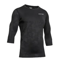 UABRAV, мужская спортивная футболка, 3/4 длина, длинный рукав, для улицы, для занятий спортом, для тренировок, для бега, для спортзала, для кроссфита, для фитнеса, топы, спортивная одежда