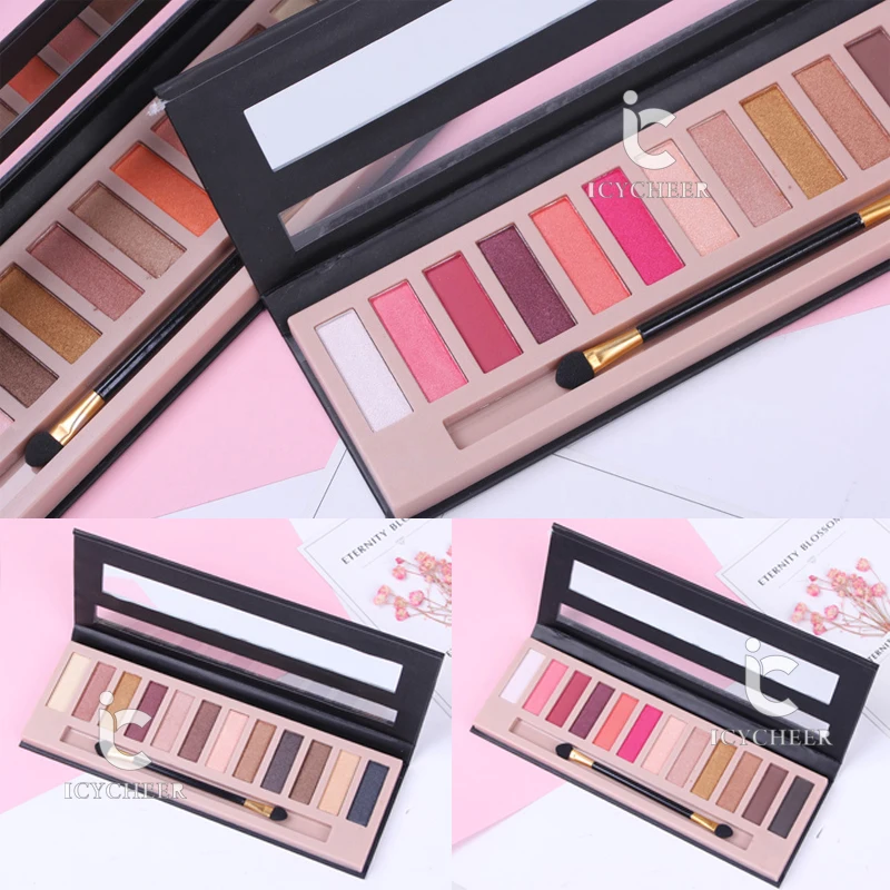 

ICYCHEER 12 Colors Professional Eyeshadow Palette Face Matte & Shimmer Eye Shadow Palette Nudes Warm Natural Neutral Smoky