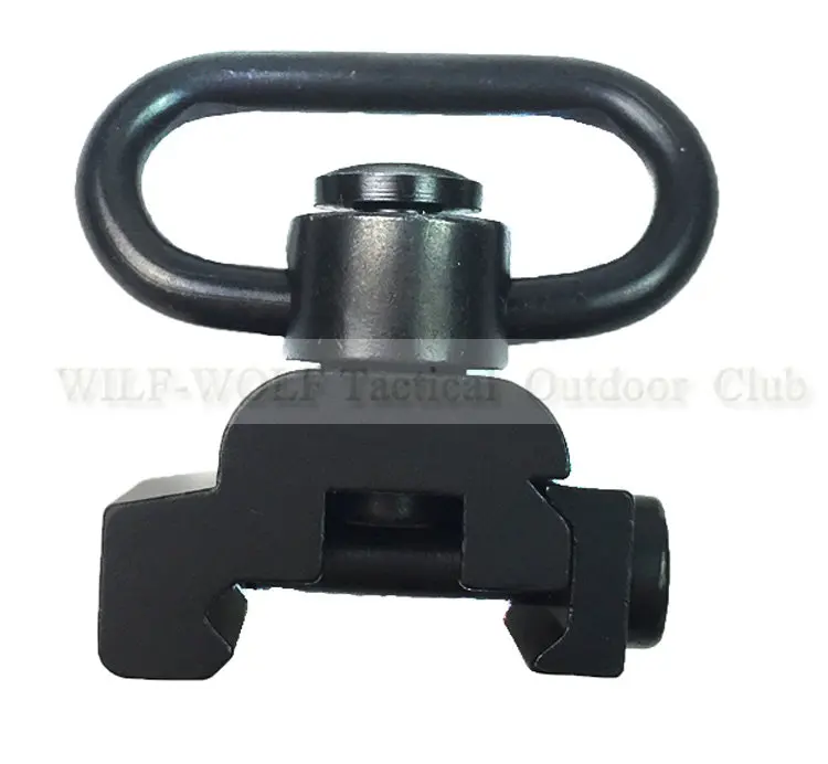 

QD Quick Detach Sling Swivel Push Button Attachment Mount Adapter with 20mm Rail Mount Picatinny Airsoft Combat Gun Accessory