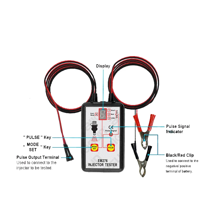 Fuel Injector Tester Automotive Fuel Pump System Analyzer 4 Pulse Modes Allsun EM276 Injector Pressure Gauge Fuel Injector Tester Automotive Fuel Pump System Analyzer 4 Pulse Modes Allsun EM276 Injector Pressure Gauge