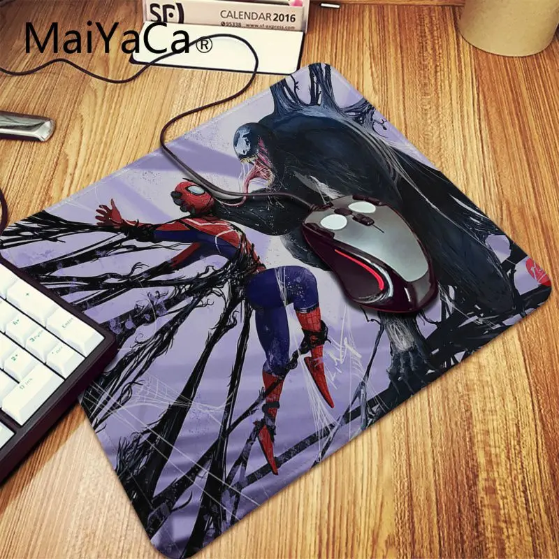 Maiyaca агент Человек-паук Веном marvel HD натуральный резиновый игровой коврик для мыши Настольный коврик модный дизайн коврик для мыши игровой - Цвет: Lock Edge 20x25cm