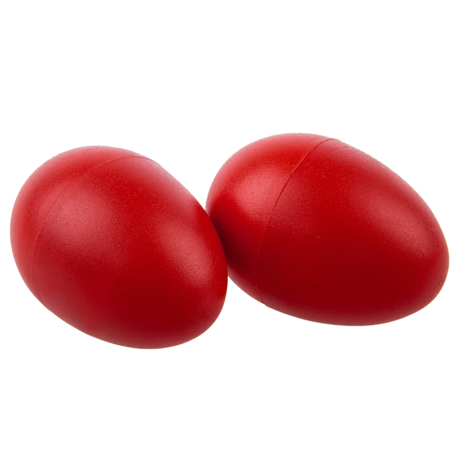 1 пара Пластиковые перкуссия игрушка, музыкальное яйцо маракаса шейкеры красный - Color: Red