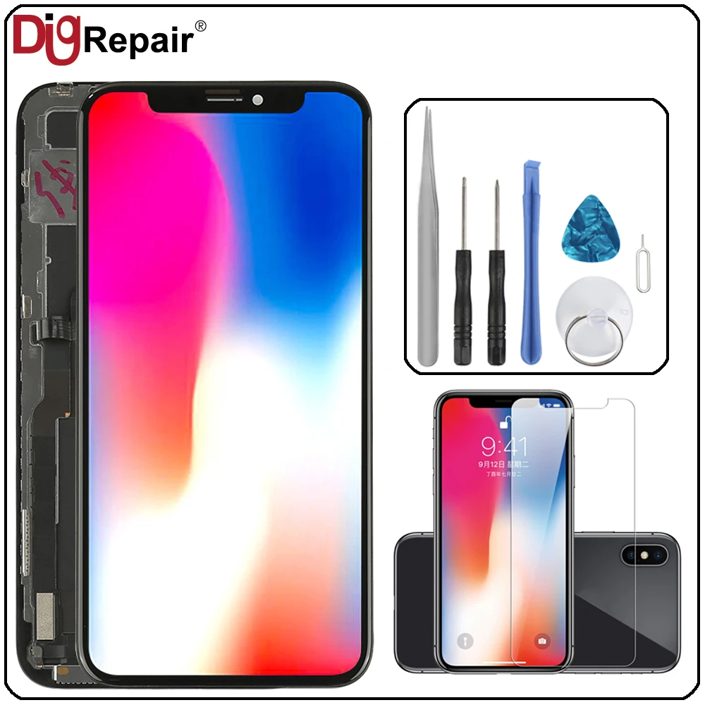 Black For iPhone X LCD Display Touch Screen Full Assembly Digitizer