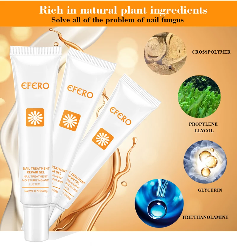 EFERO Nail Repair Essence Serum Toe Nail Fungus Onychomycosis Removal Treatment Nail Care Essence Anti Fungal Nails Repair Cream