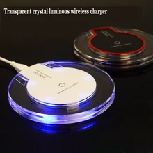 UFO cristal appearancel QI carregador sem fio universal passou CE/ROSA Compatível com s8 S7 Etc carregador sem fio do telefone móvel