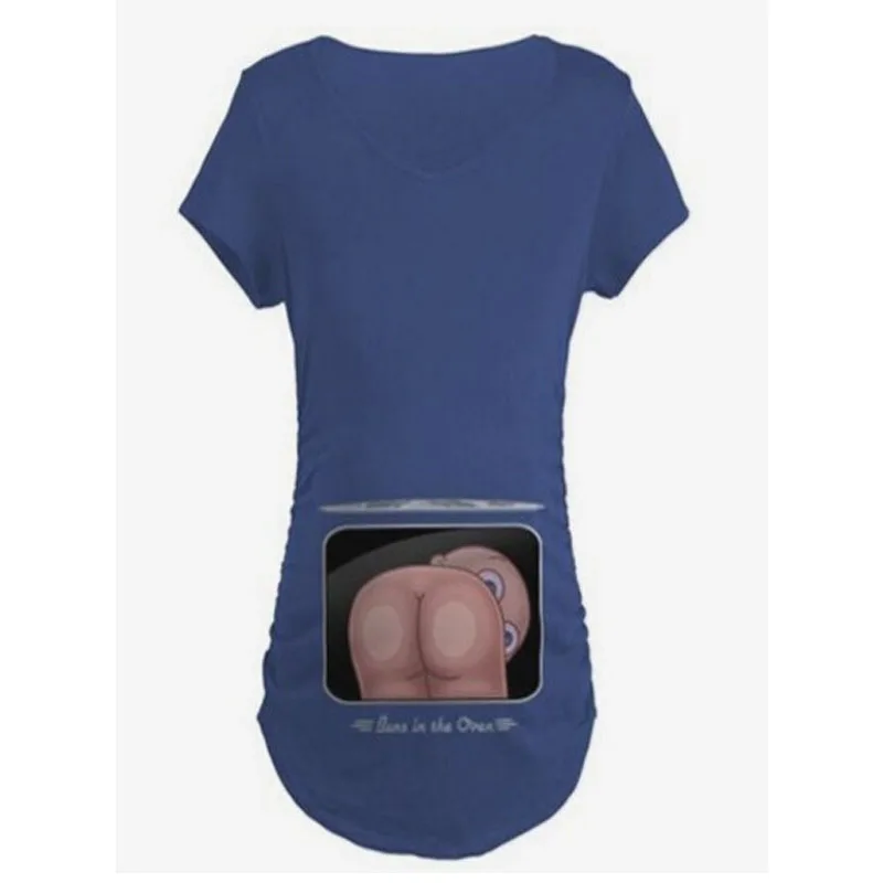 Модные детские футболки с 3D принтом для беременных женщин; повседневная одежда для беременных женщин; Хлопковые Платья