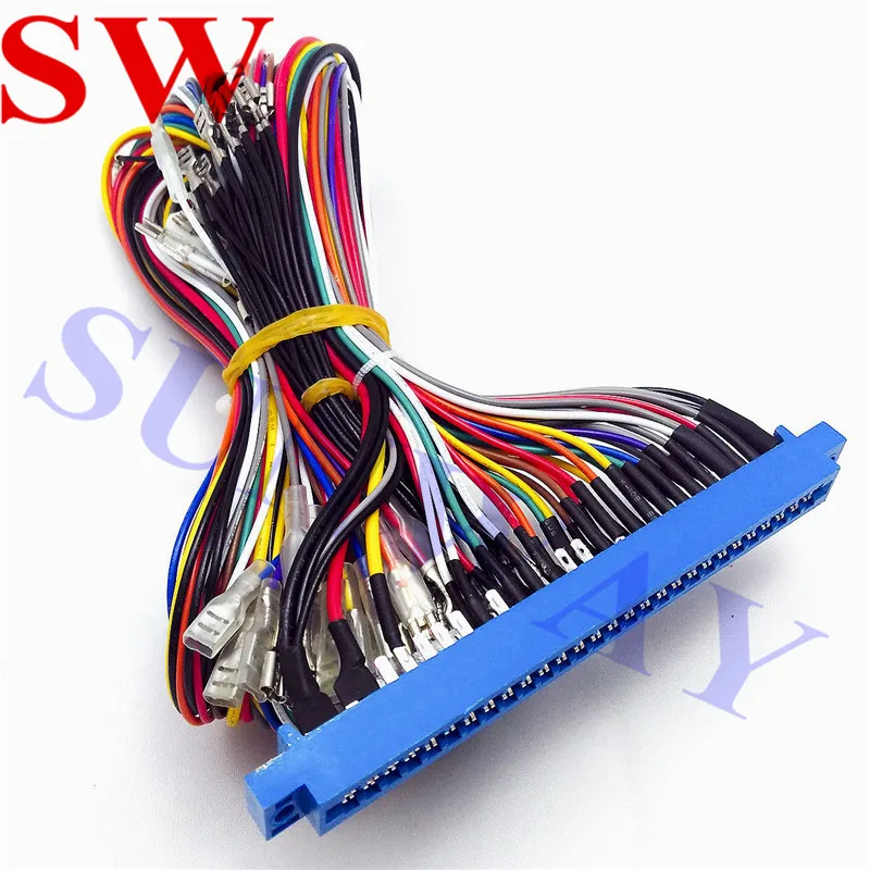 2pcs Arcade Game Machine Harness Wires Extender Wiring Harness for Jamma 28P 