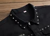 Idopy Fashion Mens Rivet Denim Vest Punk Party Studded Slim Fit Jean Jacket Male Sleeveless Waistcoat For Men Plus Size ► Photo 3/6