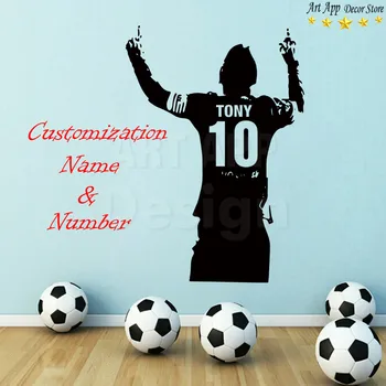 

Art design football player cheap home decoration PVC wall sticker removable vinyl house decor soccer sports room decals
