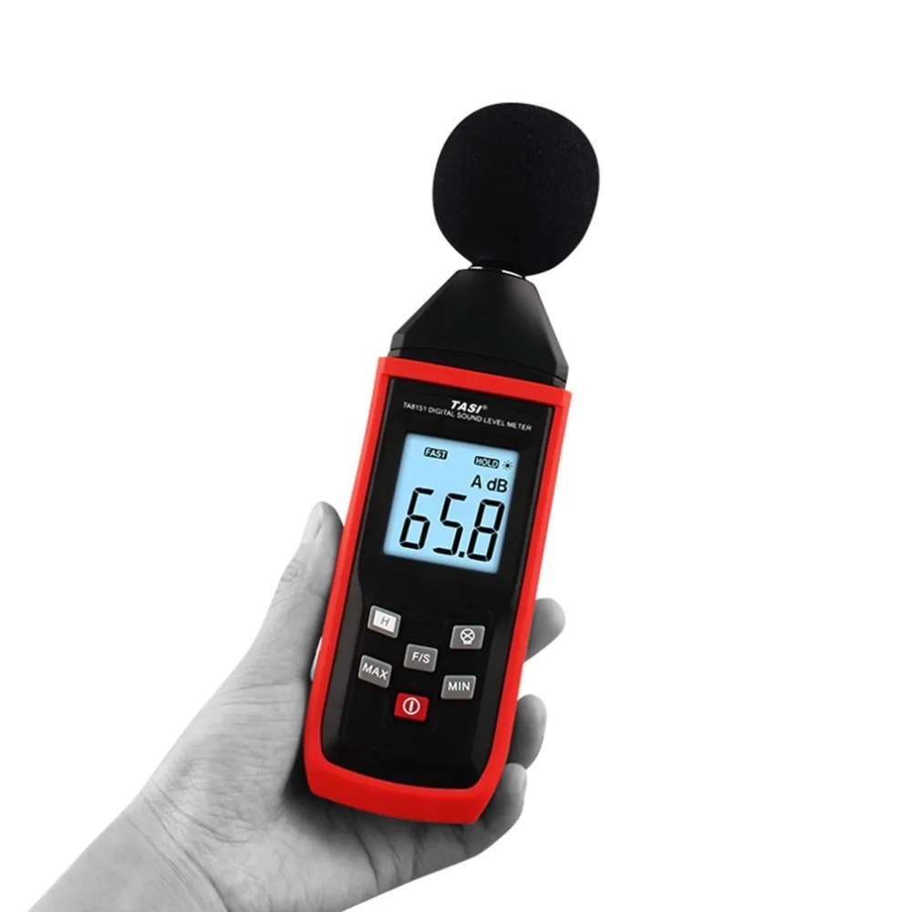 

TA8151 Sound Level Meter Digital Noise Meter Tester 30-130dB Decibel Monitoring Sound Level Meters with Bracket