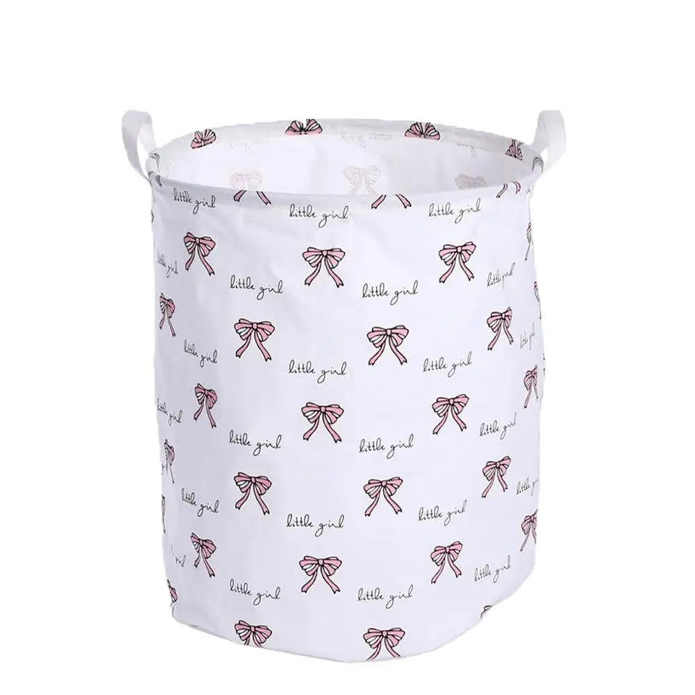 

Cotton Linen Waterproof PE Coating Storage Basket Sundries Storage Box folding laundry basket with handle panier linge sale