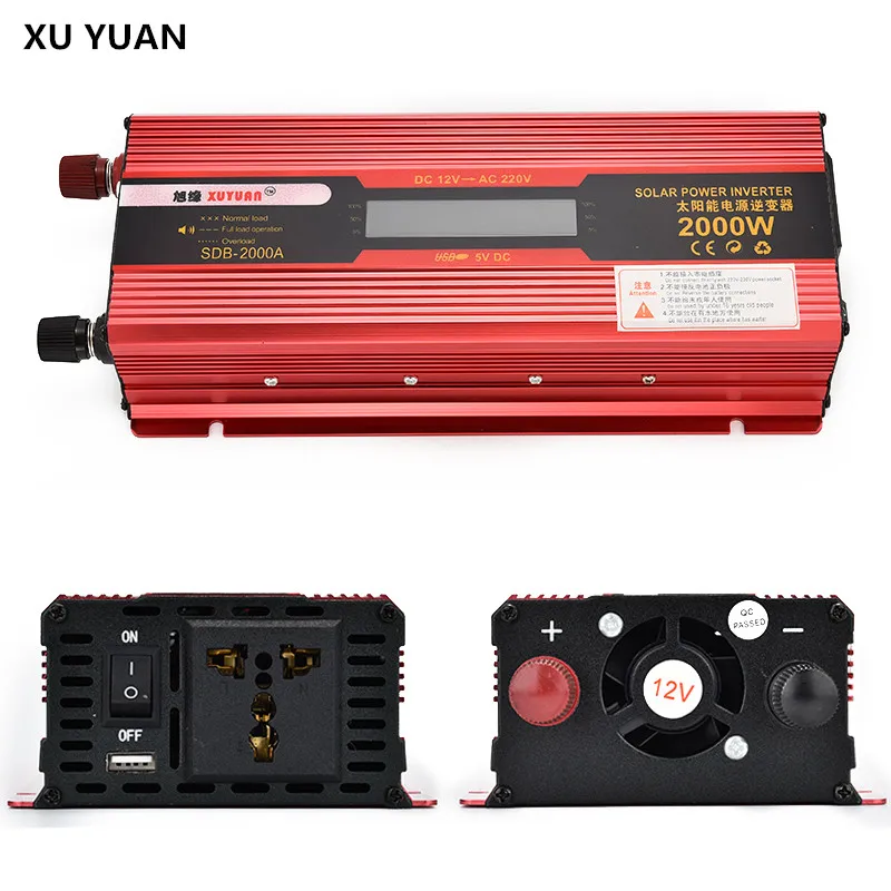 1000 W 2000 W car Power inverter 12 V a 220 V/240 V batería convertidor