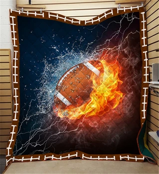 

Summer 3D Rugby Baseball Quilt Blanket For Kids Adults Bedding Throw Soft Warm Thin Blanket With Cotton Quilt King Size