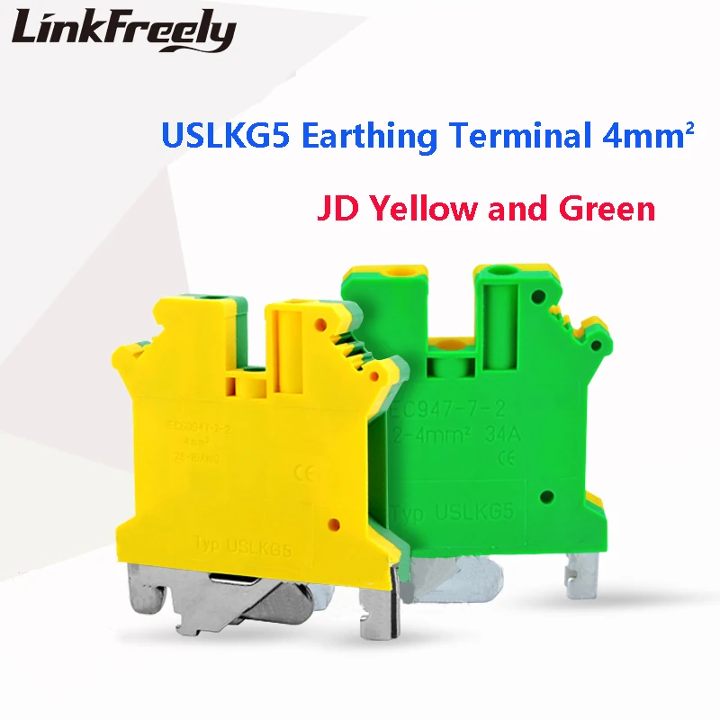 

USLKG5 Electrical Wire Screw Earthing Terminal Connector USLKG2.5 -50mm^2 Faston Crimp Terminal Block Wire Joint Clamp