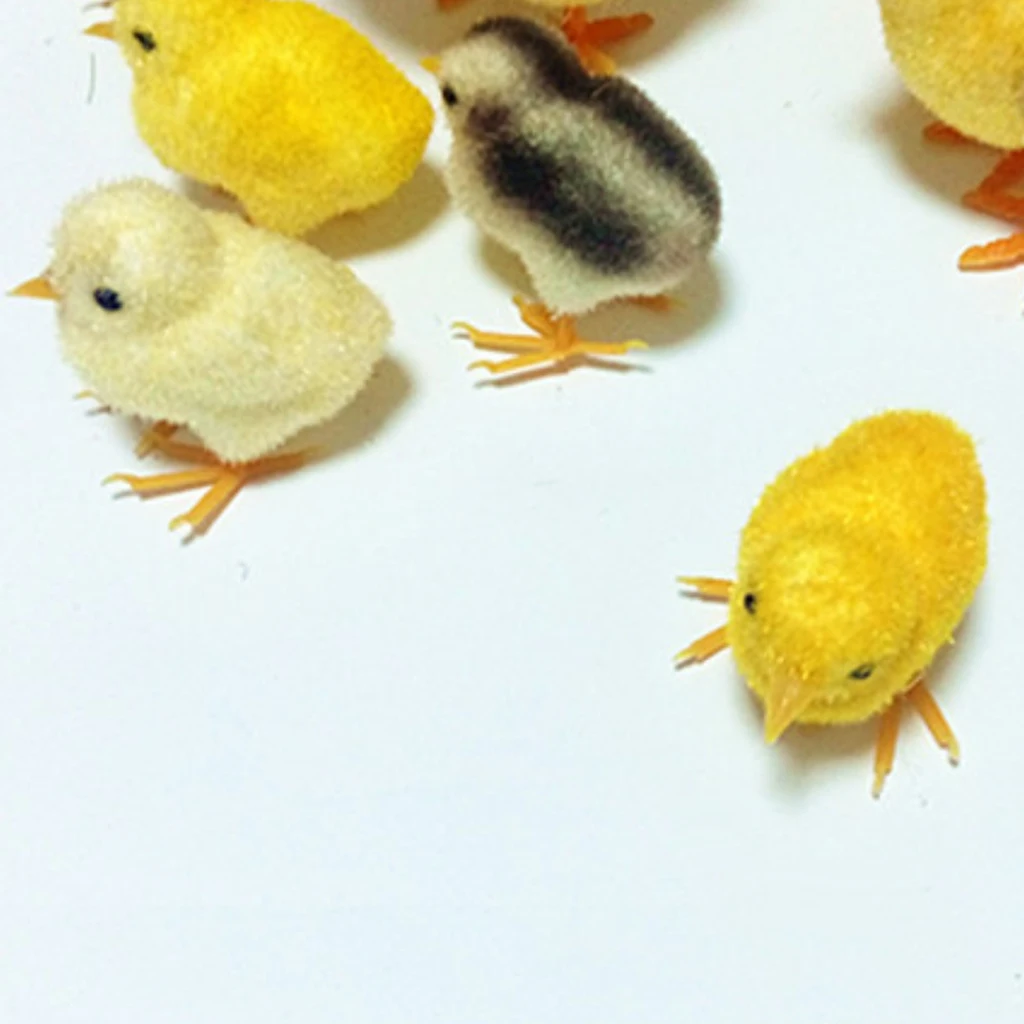 Home Decor Chicken Ornament Figurines Baby Chick Birds Garden Decor Miniature Models Miniatures 