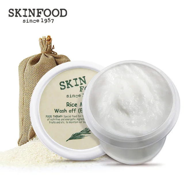 

Original Korean skinfood SKIN FOOD Rice Mask Wash Off Pack Korean whitening mask moisturizinExfoliating Whitening SKIN CARE