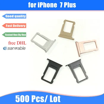

For iPhone 7 Plus 500pcs/lot free DHL New Nano Sim Card Tray Holder Socket Slot Gold/Rose Gold/Silver/Matte Black/Gloss
