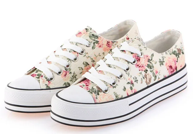 Popular Floral Platform Sneakers-Buy Cheap Floral Platform