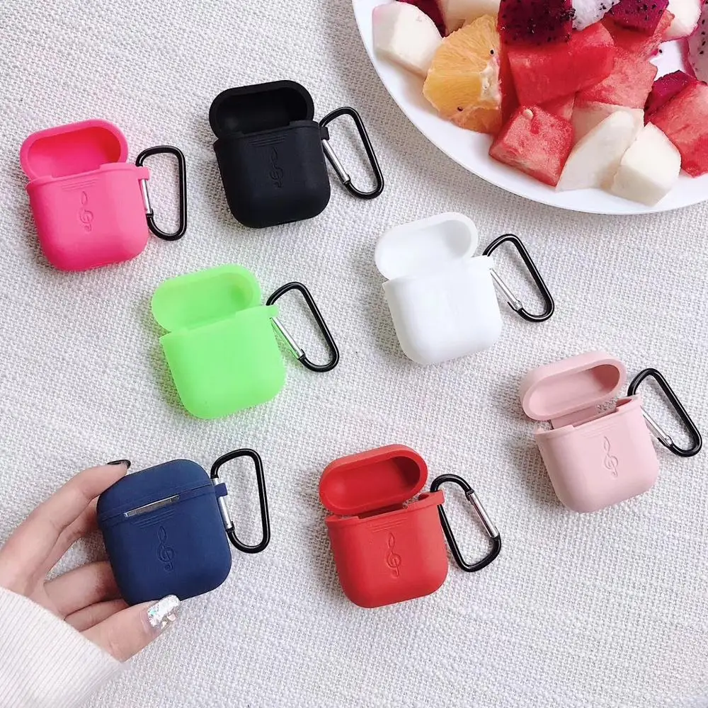 

Note Candy Colorful Silicone Bluetooth Wireless Earphone Case For AirPods Protective Cover Apple Airpods Headset Charging Box