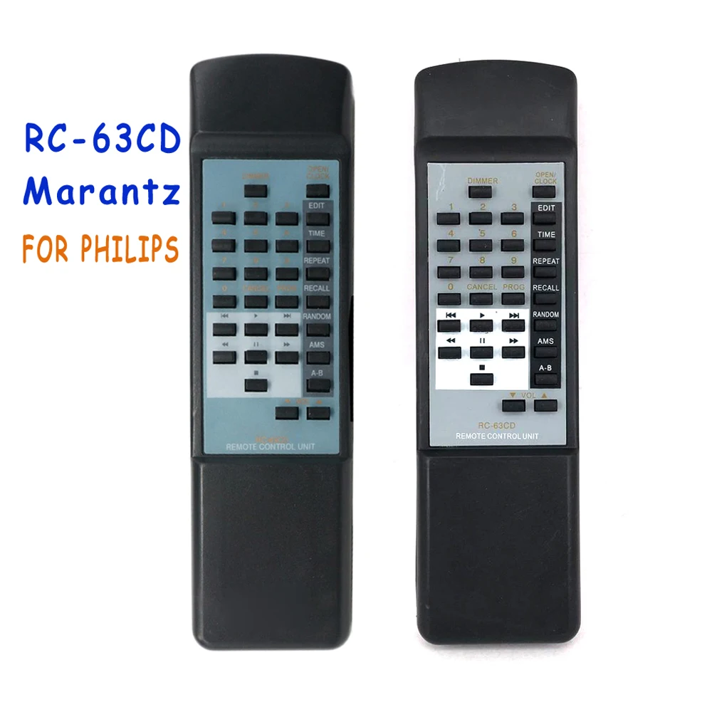 4PCS/LOT Replacement Remote Control RC-63CD For Philips Marantz CC3300 CD94MKII RC-48CD CD63SE 67SE 48SE CD Player telecomando |