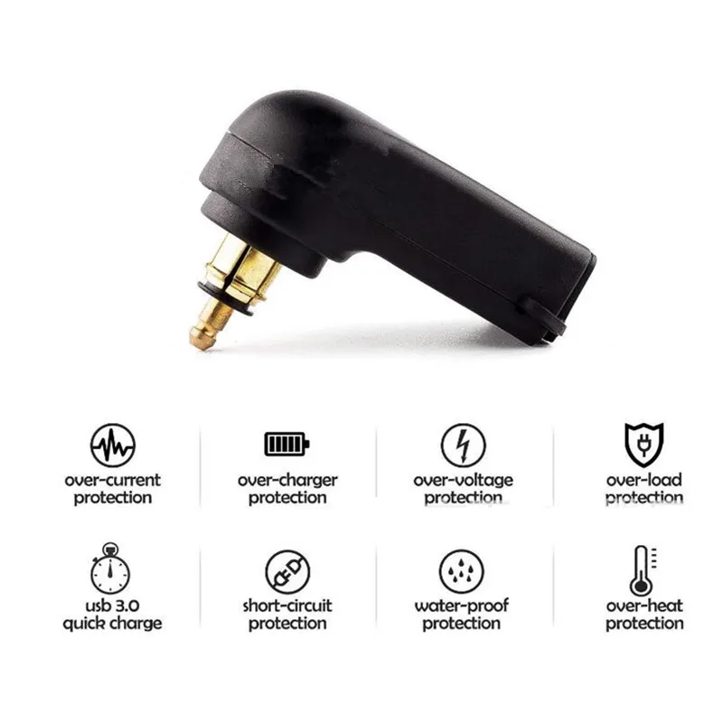 Зарядное устройство с двумя USB портами 4 8 А|Электроаксессуары для мотоцикла| |