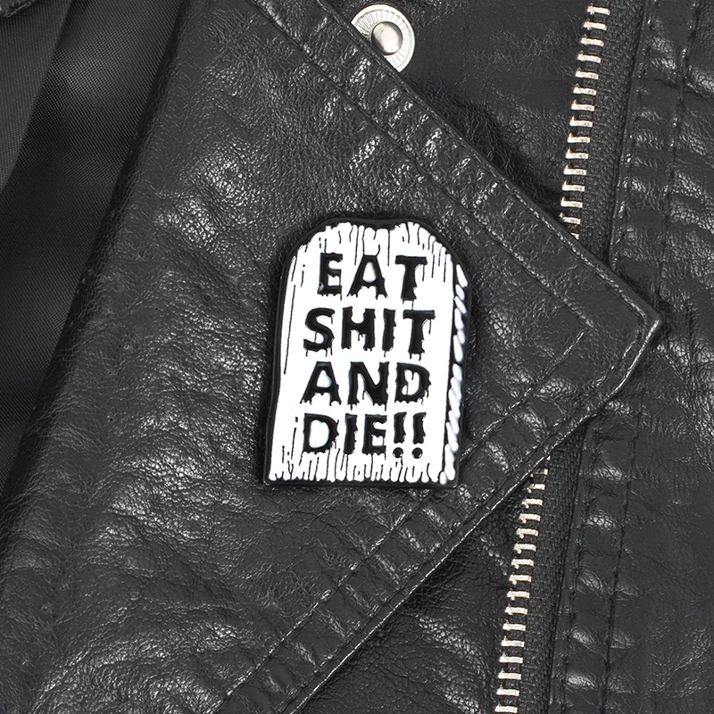 

Punk Dark Tombstone Pins Brooches Backpack pins Badges Hard enamel lapel pin Hat Bag Jeans for men women