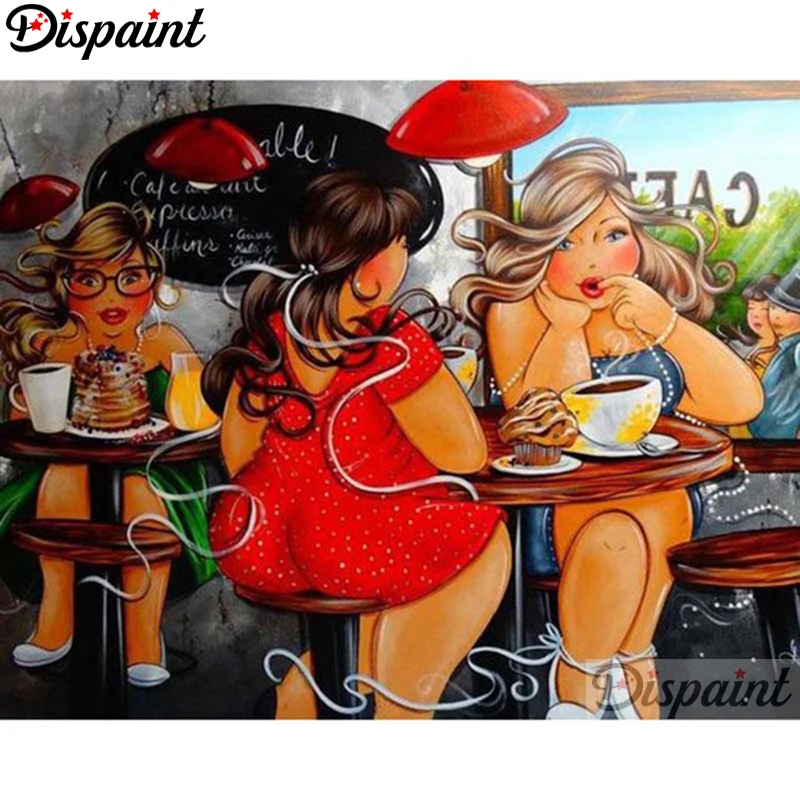 

Dispaint Full Square/Round Drill 5D DIY Diamond Painting "Cartoon beauty" 3D Embroidery Cross Stitch Home Decor Gift A06311