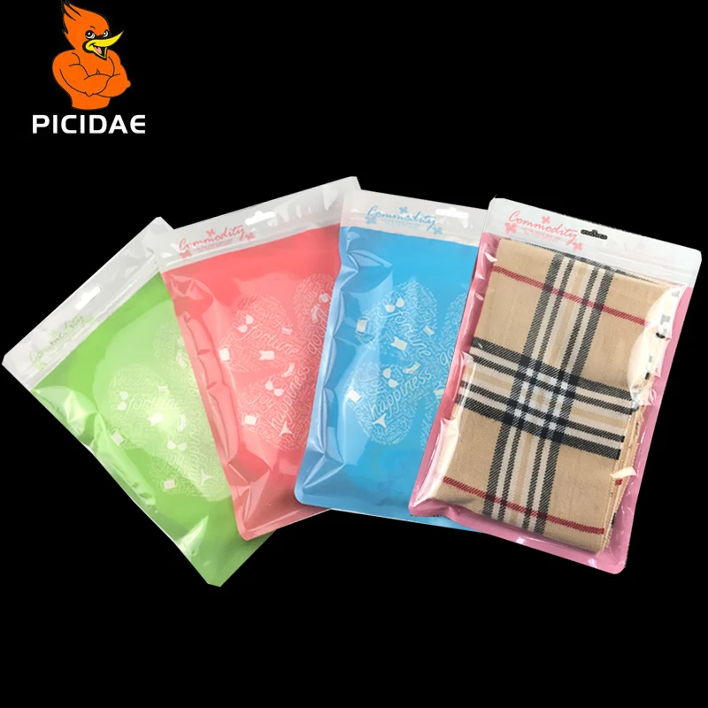 

printing Transparent ziplock Bone plastic packaging apparel Daily necessities Daily Toiletries holiday stockings hat vest skirt