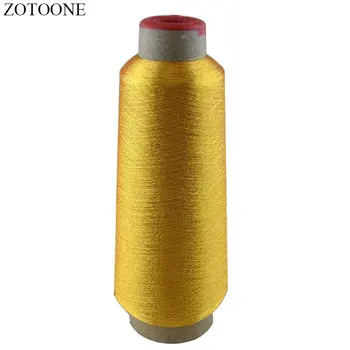 

ZOTOONE 3500M/Spool Metallic Sewing Thread Gold for Overlock Machine Yarn 100% Polyester Sewing Threads Set Embroidery Jeans C