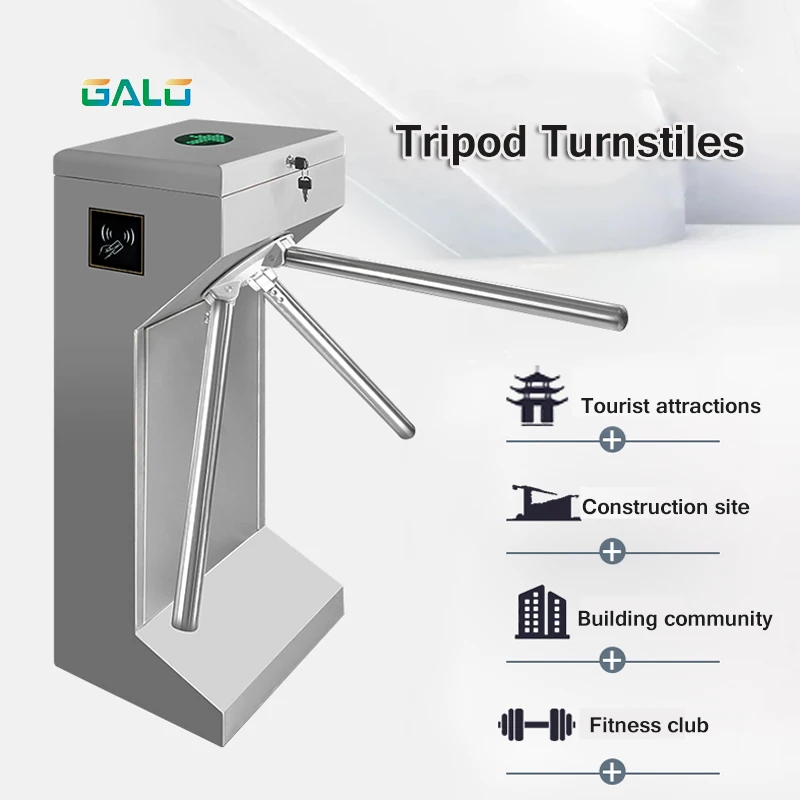 

304 stainless steel vertical Security access control tripod turnstile