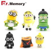 Милые USB флеш-накопители с миньонами, 64 ГБ, флеш-накопитель с героями мультфильмов, 32 ГБ, аниме, супергерой, флеш-диск, персонализированная карта памяти, подарки на 16 Гб