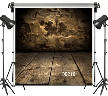 

LB Polyester & Vinyl Grungle Wall Wooden Floor Newborn Backdrops Background For Photography Studio Backdrop Photo Props Decor