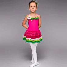 Купальник для танцев и гимнастики новая сценическая одежда для выступлений для девочек костюмы современные балетные танцевальные юбки платье Европа