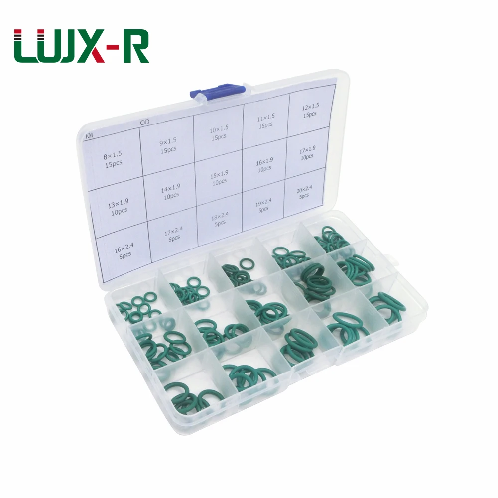 Lujx R 150pcs O Ring Kit Greenfkm Orings Washer Assortment Fluorine O Ring Seal Set Of Gasket Different Size Box Mechanical Gaskets Aliexpress