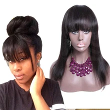 8A Grade Unprocessed Brazilian Full Lace Human Hair Wigs Lace Front Wigs Natural Straight with Baby Hair for Black Women