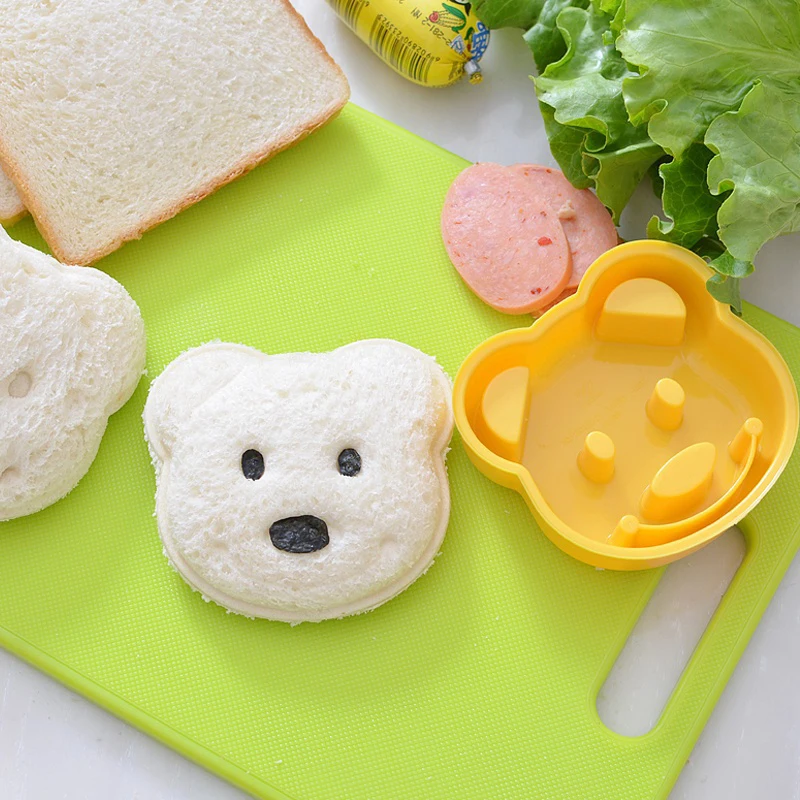 Прекрасный маленький медведь форма формочки для бутербродов хлеб печенье тисненое устройство формочка для торта DIY Форма для вырубки кухонный инструмент для выпечки TSLM1