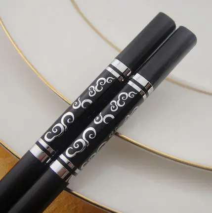

chopsticks 1 pair metal PPS quality silver Japanese style alloy chopsticks tableware chopsticks