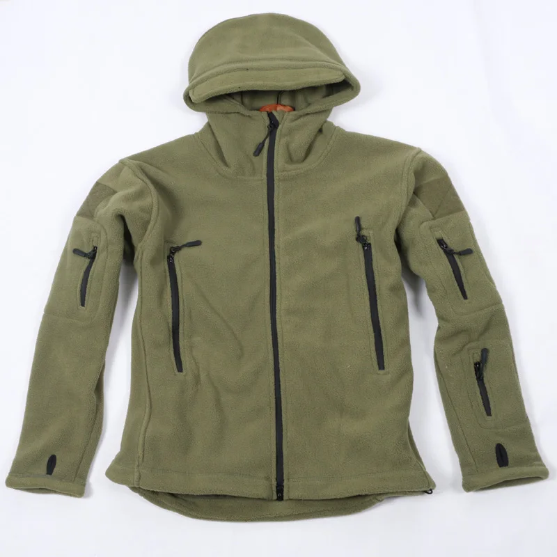 Военная Флисовая теплая уличная куртка softshell Мужская тактическая для охоты и