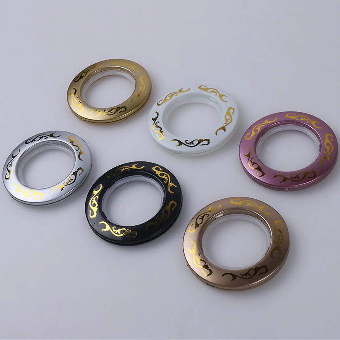 50 piezas anillos de cortina para cortinas arandelas de Color superior