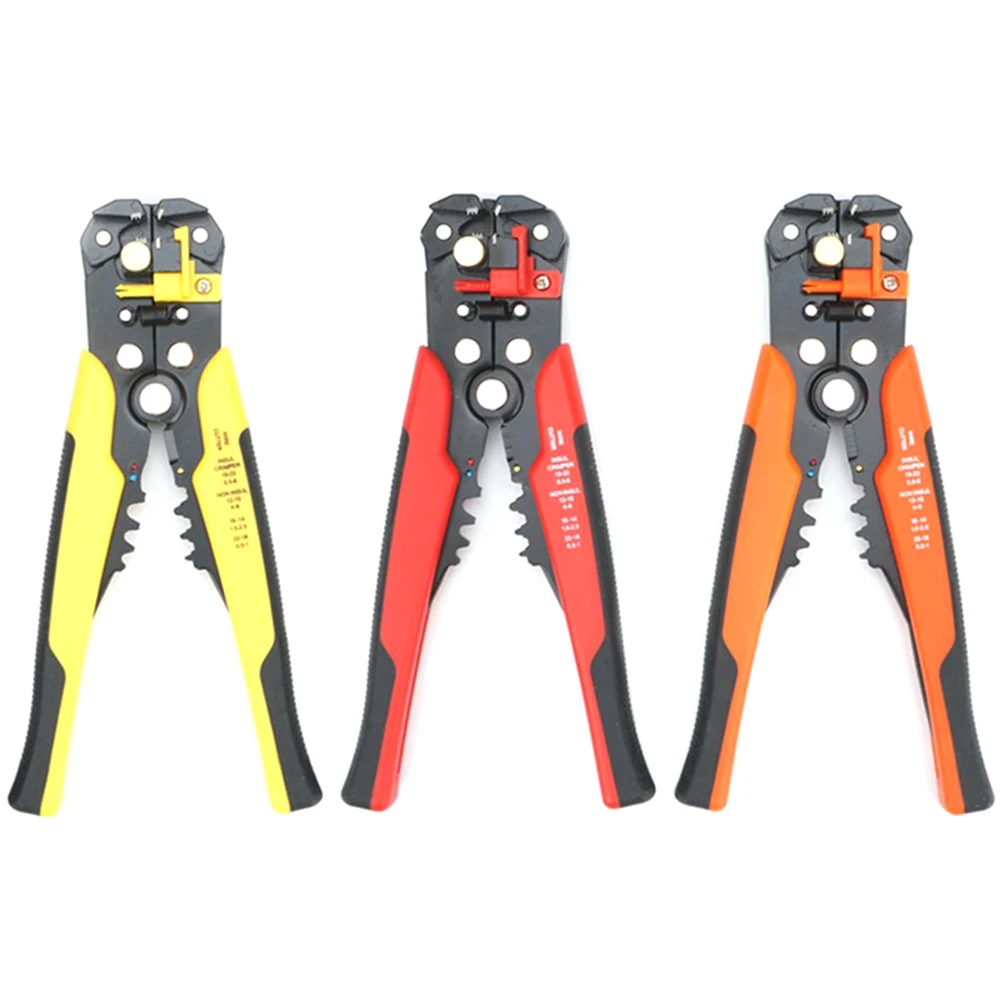 

8 inch Multi-function Automatic Terminal Plier Cable Wire Stripper Cutter Crimper ABS Orange Automatic Peeling Pliers