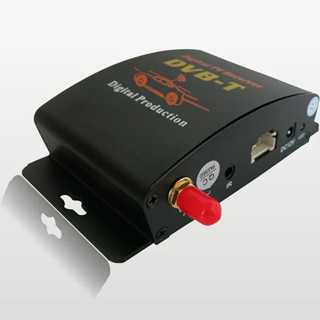 

2 Video output single-antenna mobile digital tv tuner receiver mpeg-4 car dvb-t with active antenna