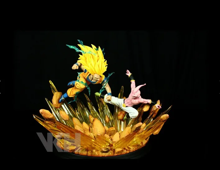 Dragon Ball Z Action Figures Goku vs Buu Super Saiyan 3 VKH Resin Studio Dragon Ball Figure  Model Toy Figurine Dragonball DBZ