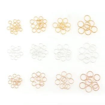 

New 8/10/12/15/20mm Sliver Gold Rose Gold White K Jump Rings Tone Metal Flower Close Jump Rings DIY Necklace Jewelry Findings